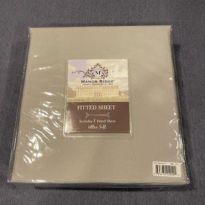 Manor Ridge Fitted Sheet - King Size - Grey - New in packaging